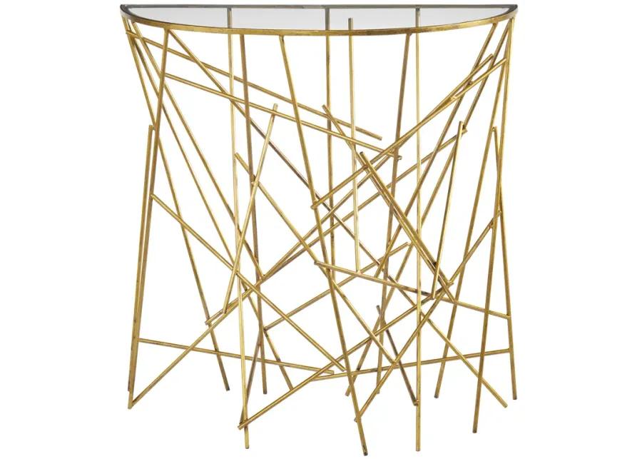 Philosopher Gold Console Table