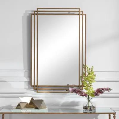 Amherst Brushed Gold Mirror