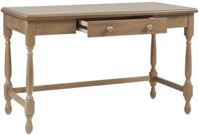 Martha Stewart Tabitha Natural Solid Wood Desk with 1 Drawer and turned legs