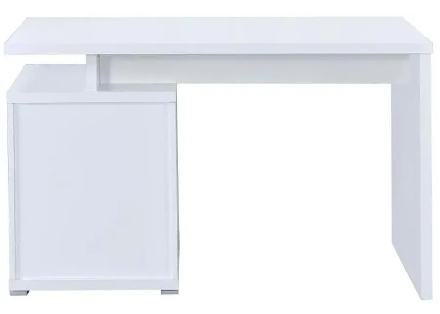 Irving 2-drawer Office Desk with Cabinet White