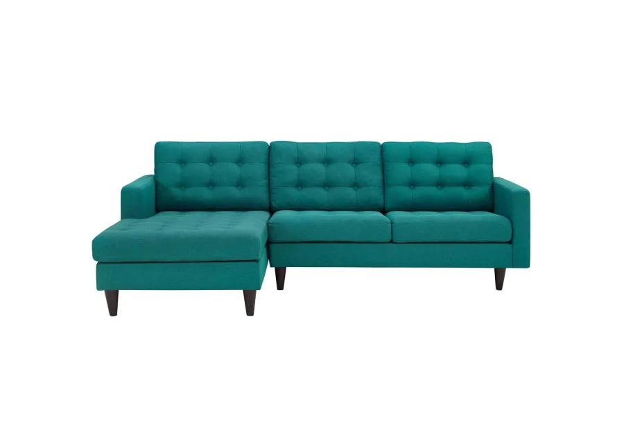 Empress Left-Facing Upholstered Fabric Sectional Sofa