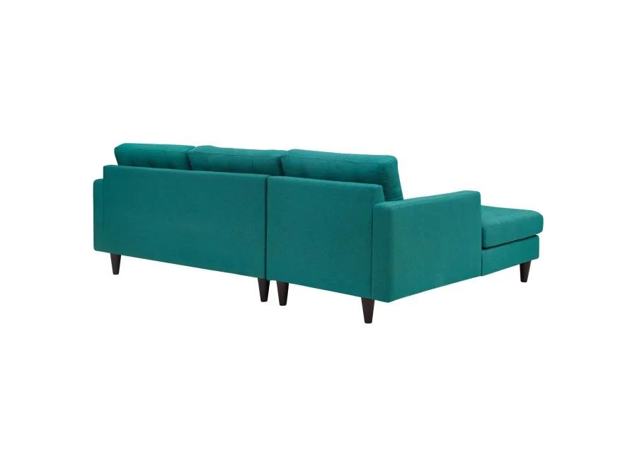 Empress Left-Facing Upholstered Fabric Sectional Sofa