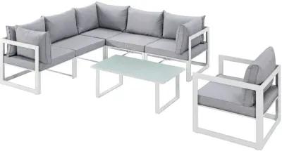 Fortuna 7 Piece Outdoor Patio Sectional Sofa Set