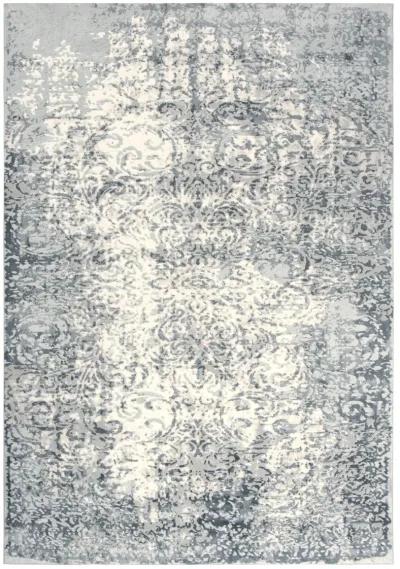 Chelsea Cream/Gray Vine/Scroll Polyester 5'3" x 7'6" Rectangle Rug