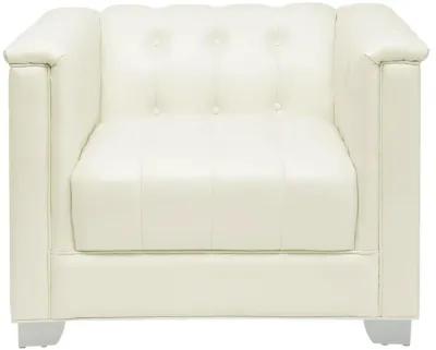 Chaviano 3-piece Upholstered Tufted Sofa Set Pearl White