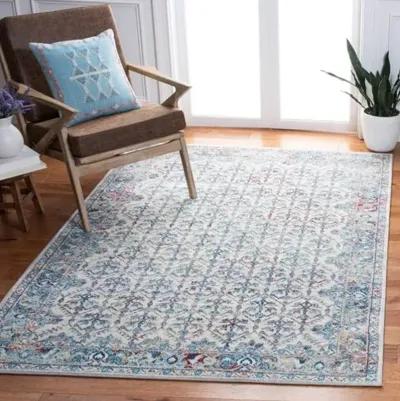 Brentwood 869 Ivory / Blue 6'-7" X 6'-7" Square Square Powerloomed Rug