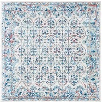 Brentwood 869 Ivory / Blue 6'-7" X 6'-7" Square Square Powerloomed Rug