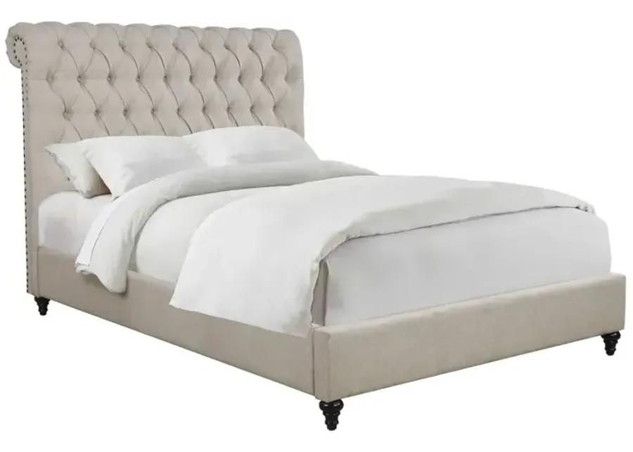 Devon ufted Upholstered Full Bed Beige