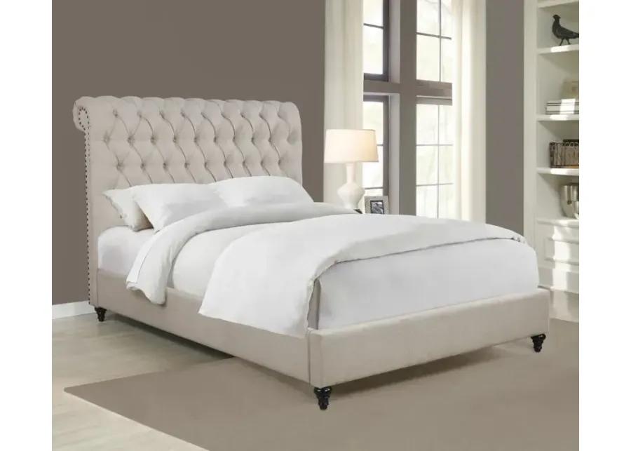 Devon ufted Upholstered Full Bed Beige