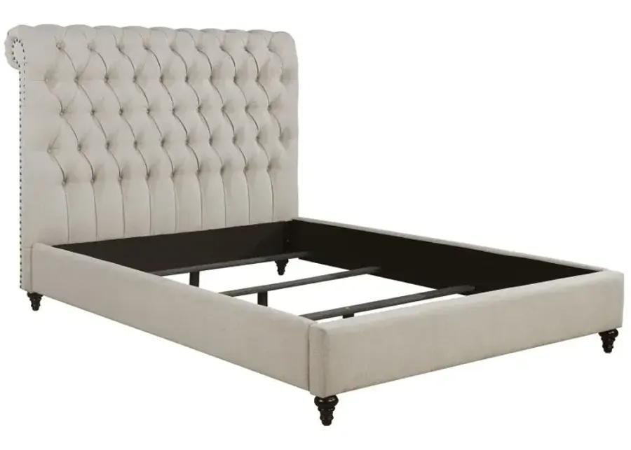 Devon ufted Upholstered Full Bed Beige