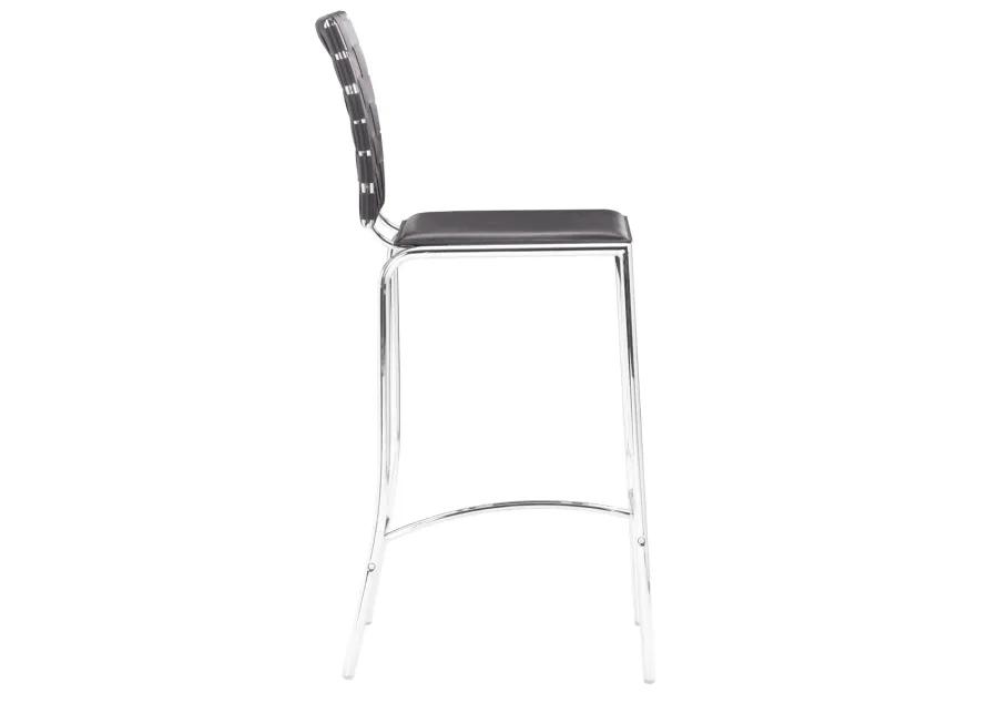 Criss Cross Counter Stool (Set of 2) Espresso