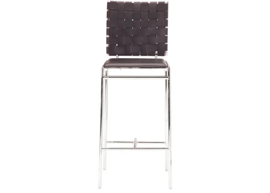 Criss Cross Counter Stool (Set of 2) Espresso