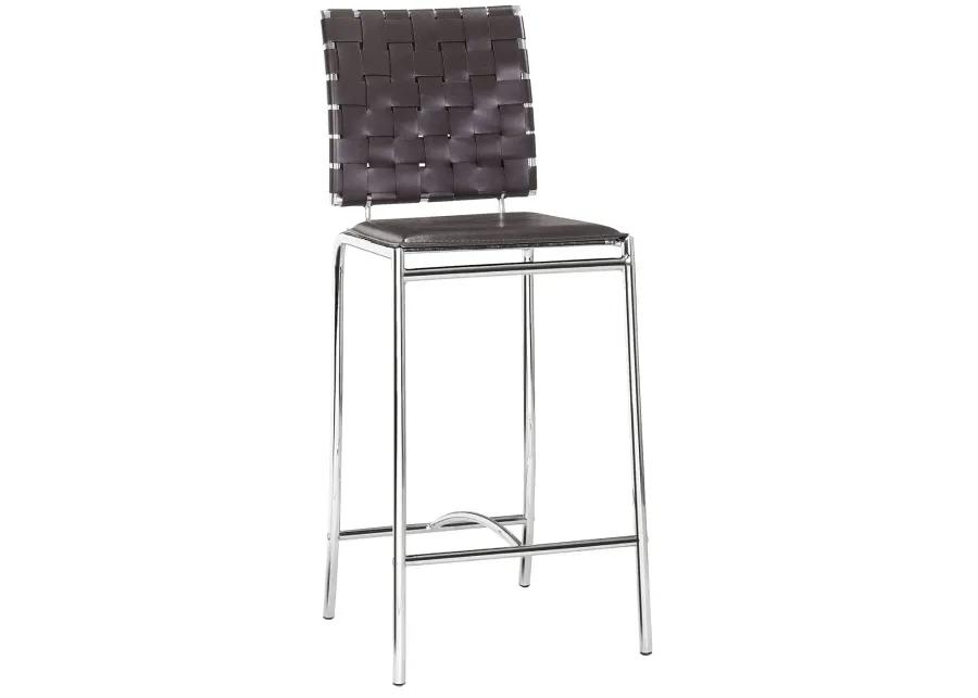 Criss Cross Counter Stool (Set of 2) Espresso