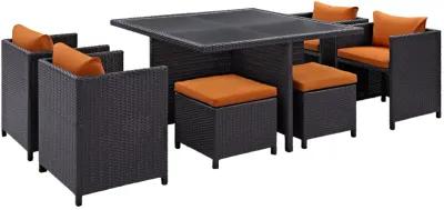 Inverse 9 Piece Outdoor Patio Dining Set