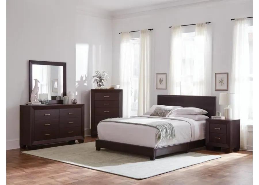 Dorian 5-piece Full Bedroom Set Brown and Dark Cocoa