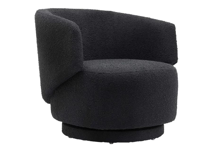 Celestia Boucle Fabric Swivel Chair