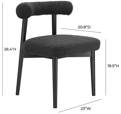 Spara Black Boucle Side Chair