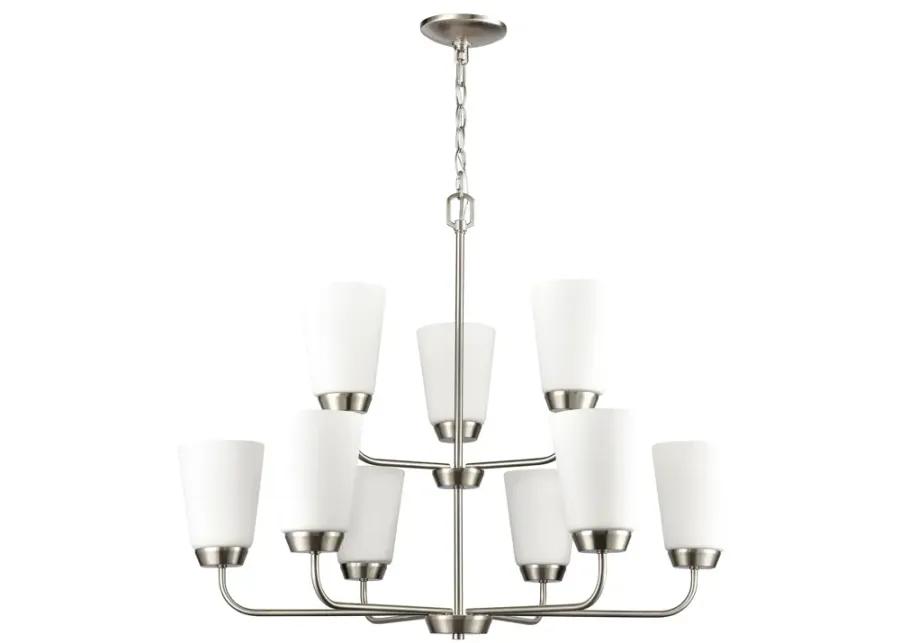 Winslow 30" Wide 9-Light Chandelier - Brushed Nickel