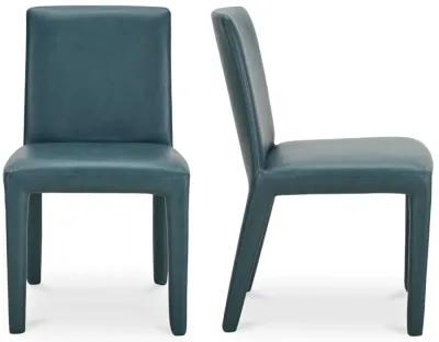 Monte Dining Chair Teal Vegan Leather - Set Of Two