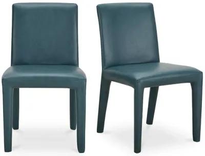 Monte Dining Chair Teal Vegan Leather - Set Of Two