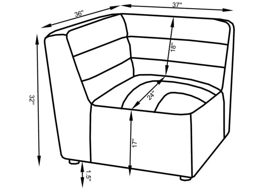 Sunny Upholstered Corner Dark Charcoal