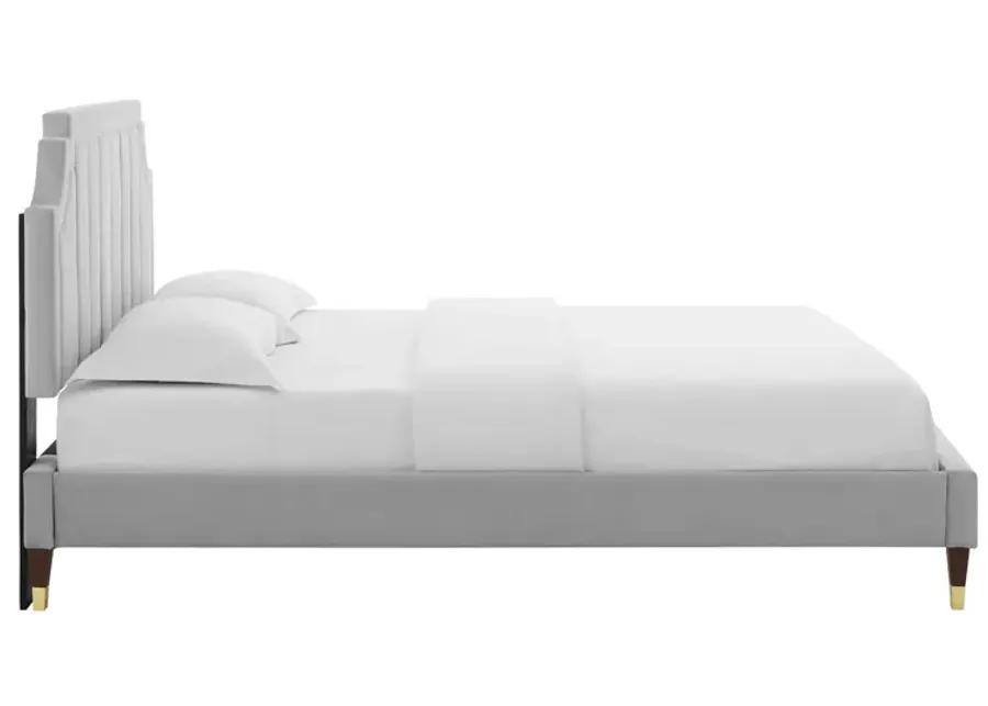 Sienna Performance Velvet Full Platform Bed