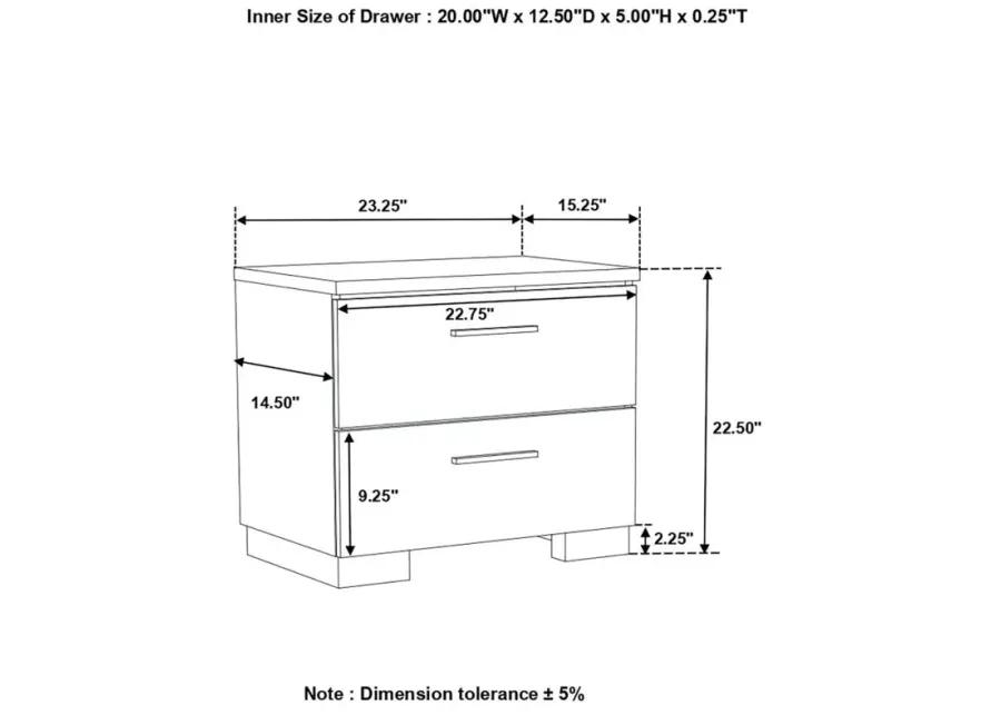 Felicity 2-Drawer Nightstand