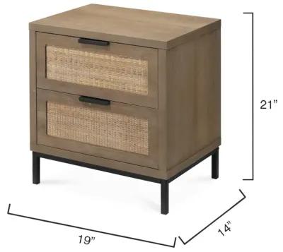 Reed 2-Drawer Side Table