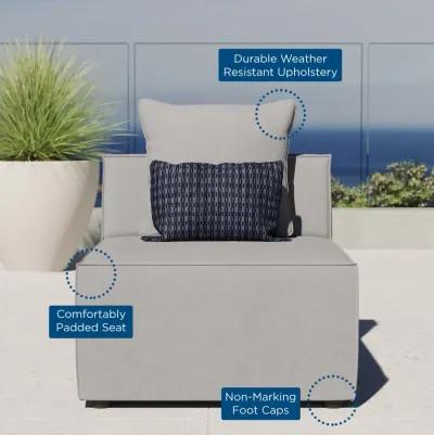 Saybrook Outdoor Patio Upholstered Sectional Sofa Armless Chair