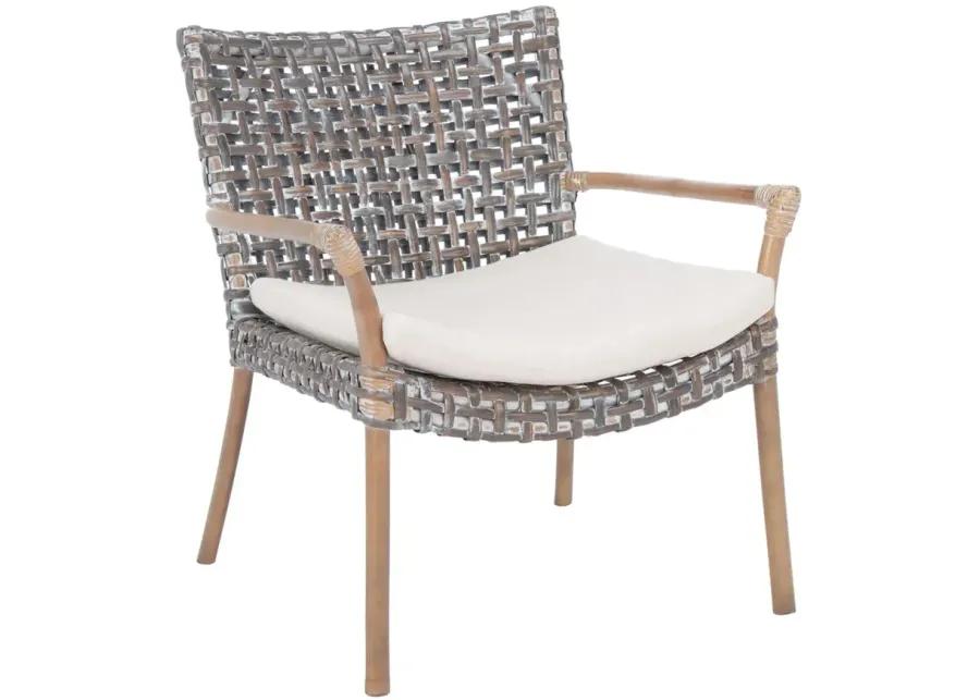 COLLETTE RATTAN ACCENT CHAIR W/ CUSHION