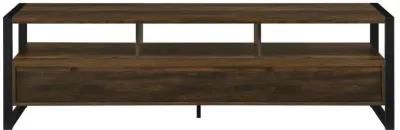 James 3-drawer Composite Wood 71" TV Stand Dark Pine