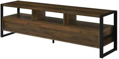 James 3-drawer Composite Wood 71" TV Stand Dark Pine