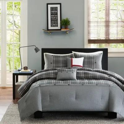 Intelligent Design Daryl Grey Comforter Set