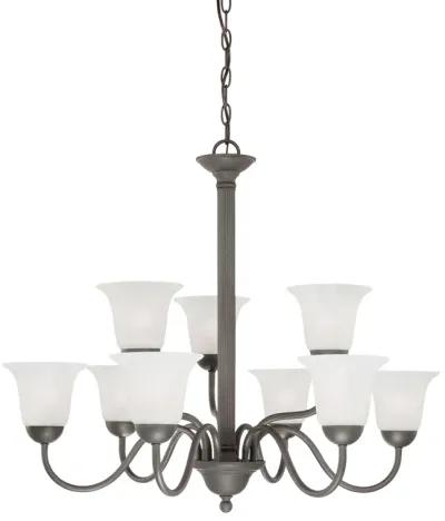 Riva 32" Wide 9-Light Chandelier - Painted Bronze