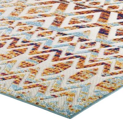 Reflect Tamako Diamond and Chevron Moroccan Trellis 5x8 Indoor / Outdoor Area Rug