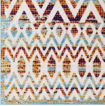 Reflect Tamako Diamond and Chevron Moroccan Trellis 5x8 Indoor / Outdoor Area Rug