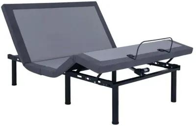 Negan Eastern King Adjustable Bed Base Grey and Black