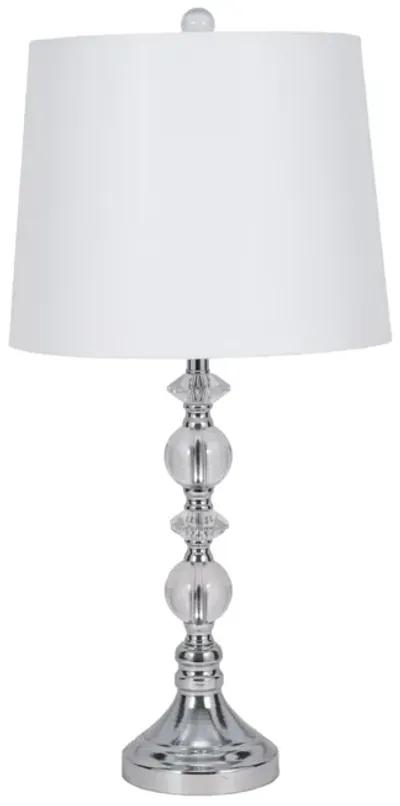 S/2 Crystal 26" Table Lamp, Silver