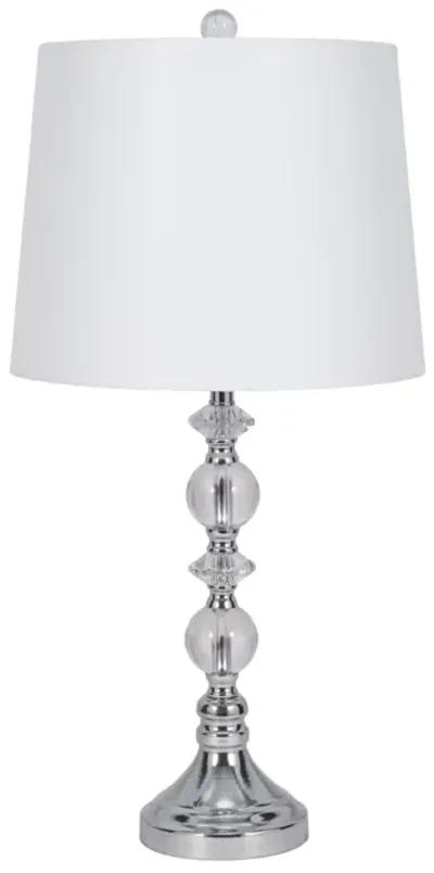 S/2 Crystal 26" Table Lamp, Silver