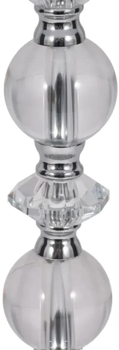 S/2 Crystal 26" Table Lamp, Silver