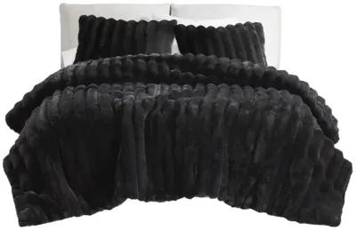 3 Piece Faux Fur Comforter Set