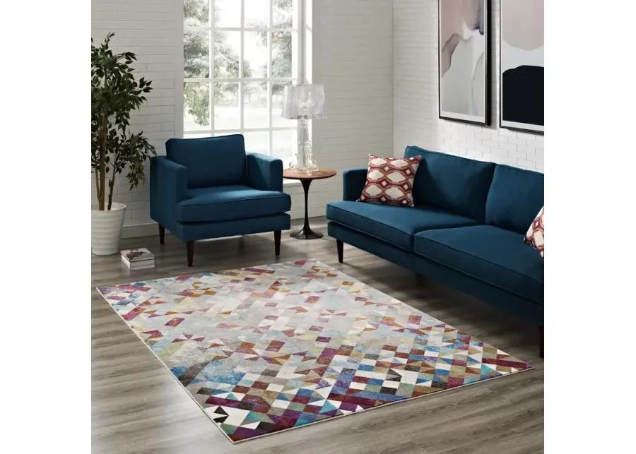 Lavendula Triangle Mosaic 4x6 Area Rug