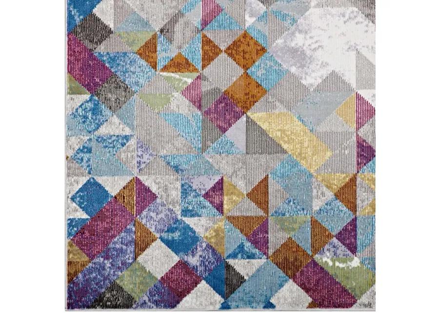 Lavendula Triangle Mosaic 4x6 Area Rug