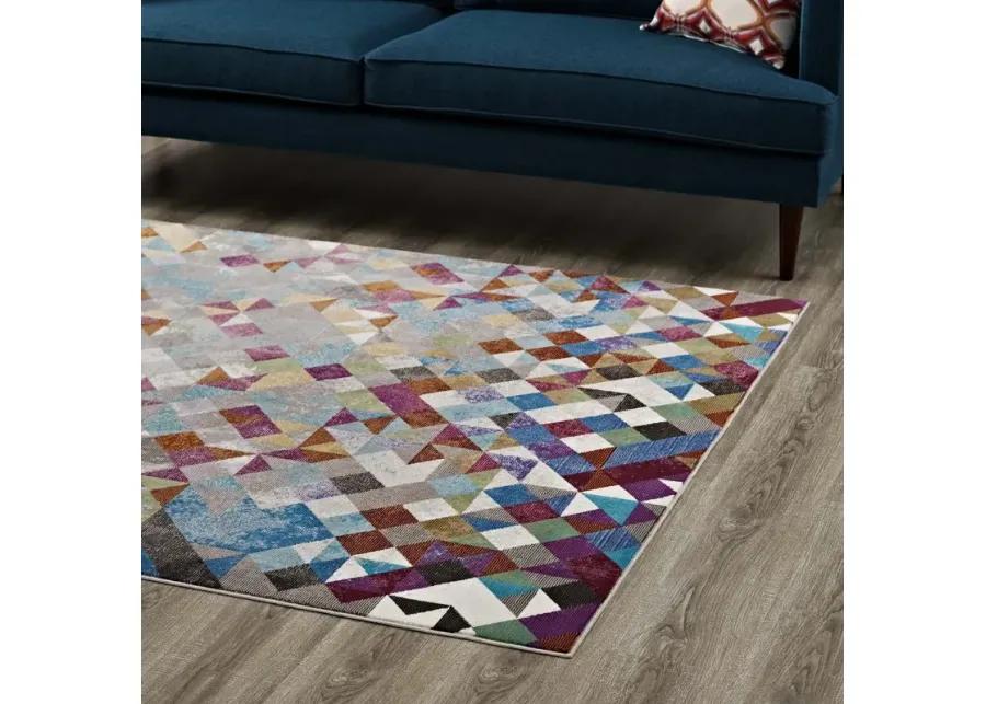 Lavendula Triangle Mosaic 4x6 Area Rug