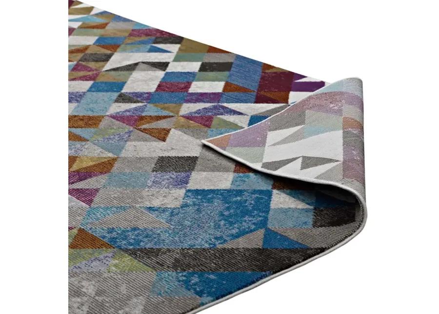 Lavendula Triangle Mosaic 4x6 Area Rug