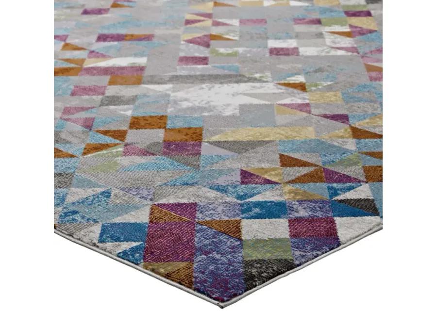 Lavendula Triangle Mosaic 4x6 Area Rug