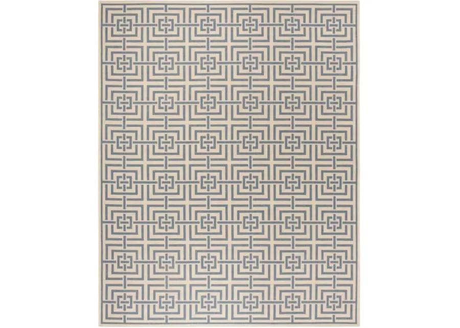 LINDEN 128 Collection LND128N-9 Cream / Blue 9' X 12'