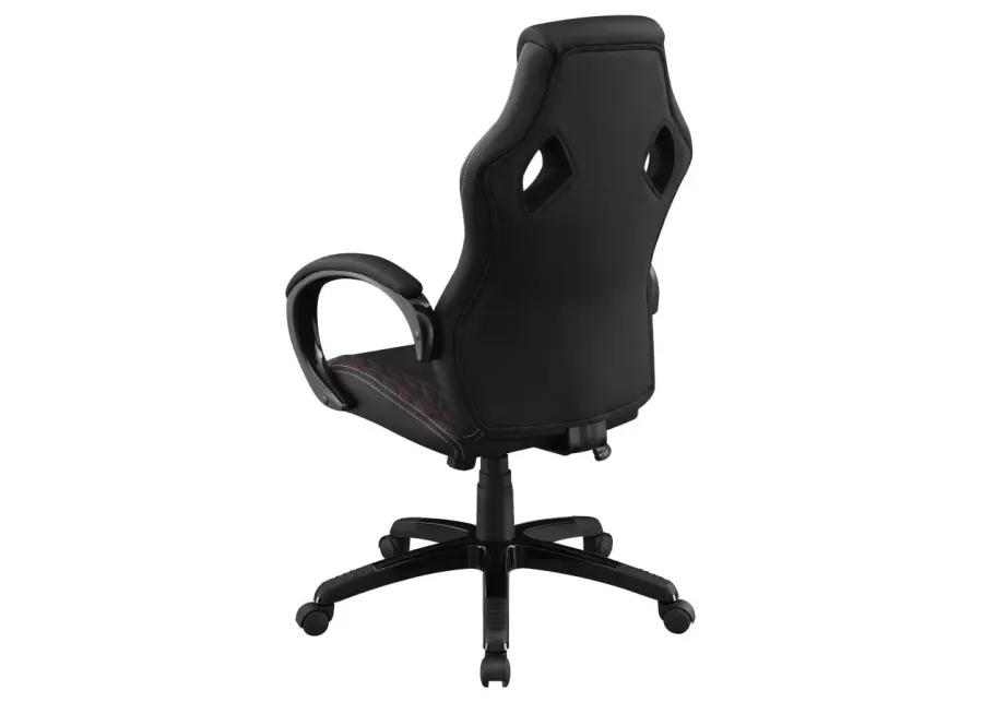 Carlos Arched Armrest Upholstered Office Chair Black