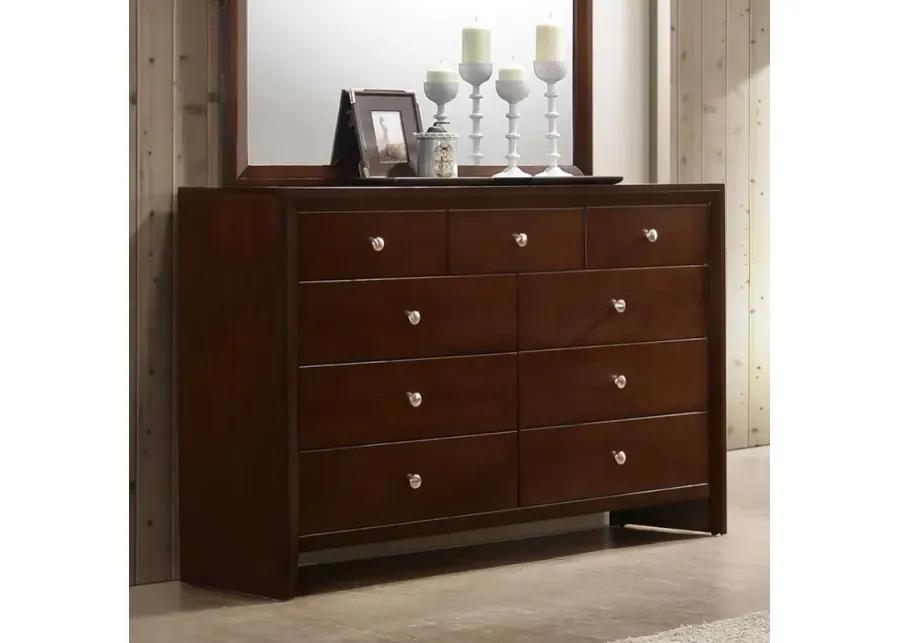 Serenity Rectangular 9-drawer Dresser Rich Merlot