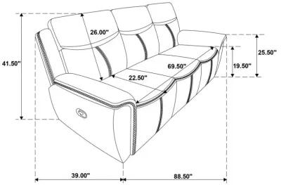 Sloane 2-piece Upholstered Motion Reclining Sofa Set Blue